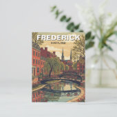 Maryland Frederick Historic District Travel Briefkaart (Staand voorkant)