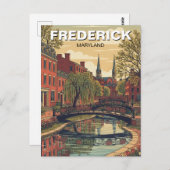 Maryland Frederick Historic District Travel Briefkaart (Voorkant / Achterkant)