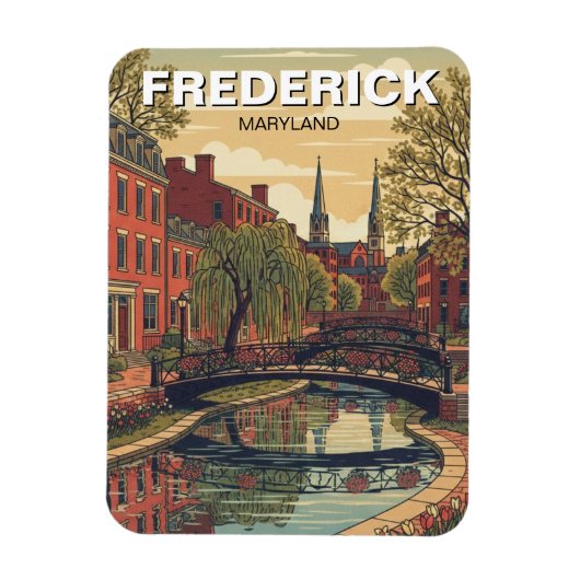 Maryland Frederick Historisch District Reis Magneet (Verticaal)