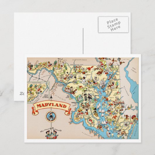 Maryland Funny  kaart (Voorkant / Achterkant)