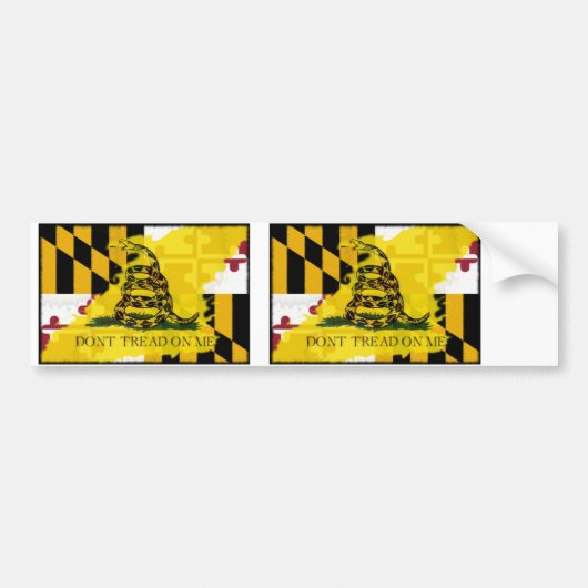 Maryland Gadsden Flag Bumpersticker (Voorkant)