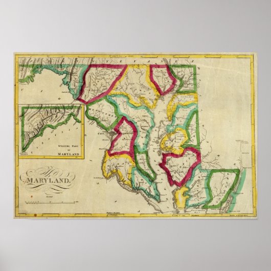 Maryland General Atlas Poster (Voorkant)