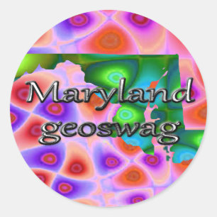 Maryland Geocaching levert Stickers Geoswag