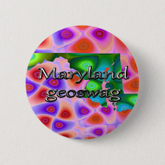 Maryland Geoswag Swags Geocaching Gifts Treasure Ronde Button 5,7 Cm