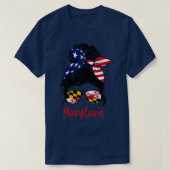 Maryland girl Messy bun American Girl Maryland Fla T-shirt (Design voorkant)