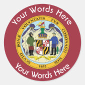 Maryland Great Seal Custom Sticker (Voorkant)