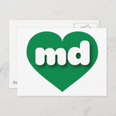 Maryland green hart - Ik hou van md Briefkaart (Voorkant / Achterkant)