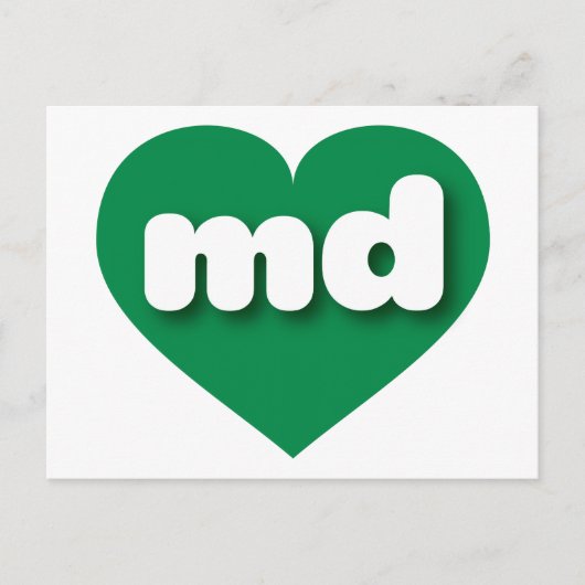 Maryland green hart - Ik hou van md Briefkaart (Voorkant)