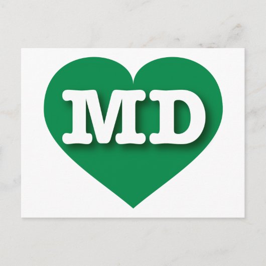 Maryland Green Heart - Ik hou van MD Briefkaart (Voorkant)
