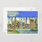 Maryland Greetings uit de VS Briefkaart (Voorkant / Achterkant)