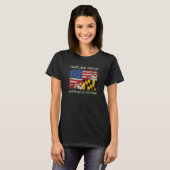 Maryland Grown American To The Bone Home State Mar T-shirt (Voorkant volledig)