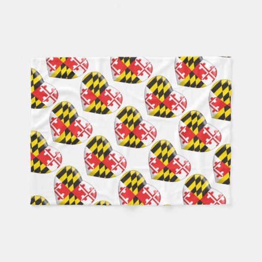 Maryland Heart Fleece Deken (Voorkant (Horizontaal))