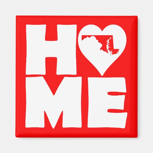Maryland Home Heart State Fridge Magnet (Voorkant)