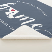 Maryland Home State Personalized Sherpa Deken (3/4)