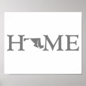 Maryland Home State Word Art Poster (Voorkant)