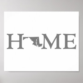 Maryland Home State Word Art Poster