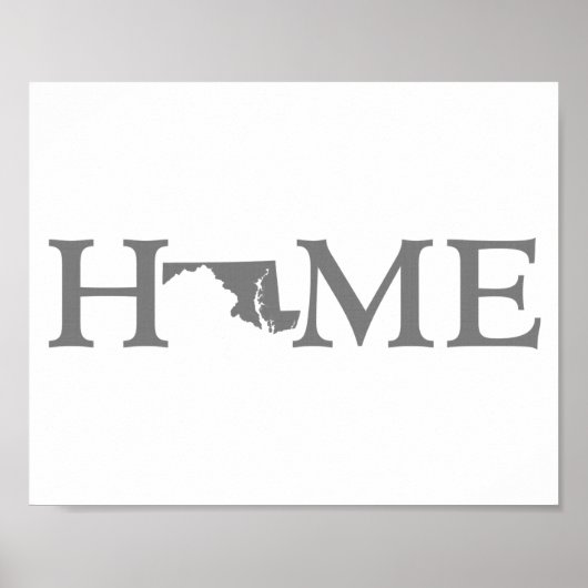 Maryland Home State Word Art Poster (Voorkant)