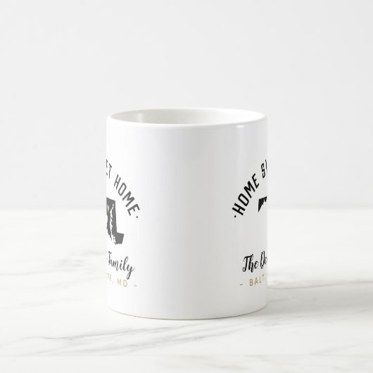 Maryland Home Sweet Home Familie Monogram Mok (Center)