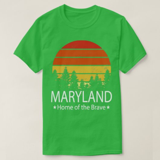Maryland Home van de dappere deelstaat Maryland T-shirt (Design voorkant)