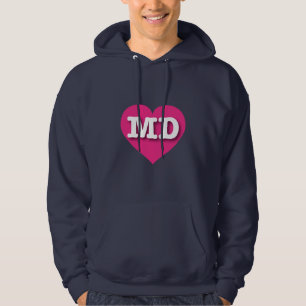 Maryland Hot Pink Heart - Ik hou van MD Hoodie