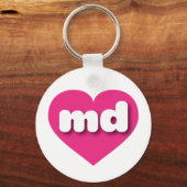 Maryland hot roze - Ik hou van melk Sleutelhanger (Voorkant)