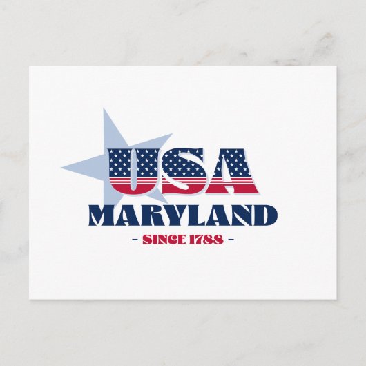 Maryland in rood, wit en blauw Briefkaart (Voorkant)