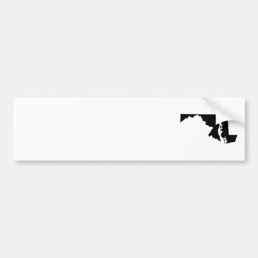 Maryland in zwart en wit bumpersticker (Voorkant)