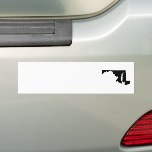 Maryland in zwart-wit bumpersticker (Op auto)