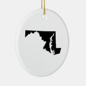 Maryland in zwart-wit keramisch ornament (Rechts)