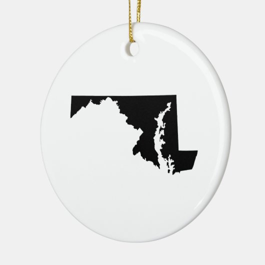 Maryland in zwart-wit keramisch ornament (Links)