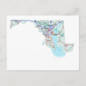 Maryland Interstate Map Briefkaart (Voorkant)