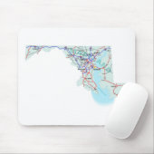 Maryland Interstate Map Mousepad Muismat (Met muis)