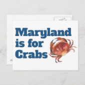 Maryland is voor Crabs Briefkaarten (Voorkant / Achterkant)