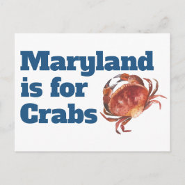 Maryland is voor Crabs Briefkaarten