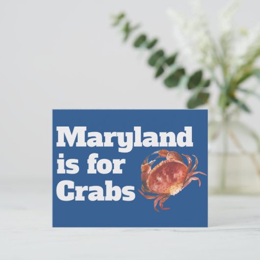 Maryland is voor Crabs Briefkaarten (Staand voorkant)