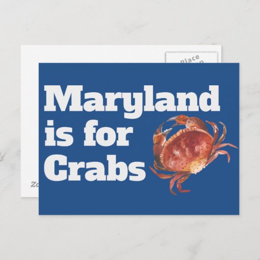 Maryland is voor Crabs Briefkaarten (Voorkant / Achterkant)