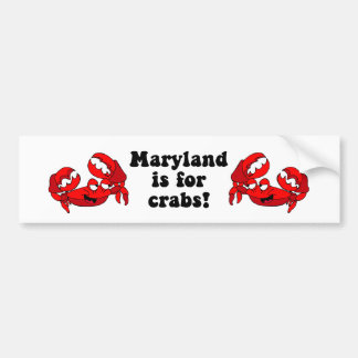 Maryland is voor Crabs Bumpersticker