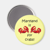 Maryland is voor Crabs Magneet (Voorkant / Achterkant)