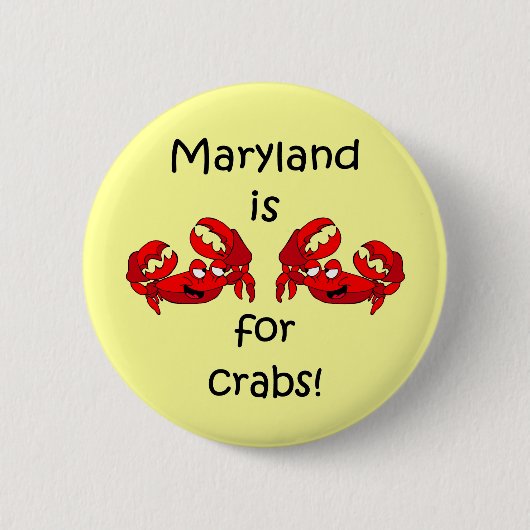 Maryland is voor Crabs Ronde Button 5,7 Cm (Voorkant)