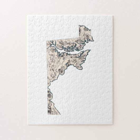 Maryland  kaart Afbeelding Legpuzzel (Verticaal)