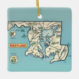 Maryland  kaart keramisch ornament
