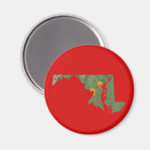 Maryland kaart magneet (Voorkant / Achterkant)