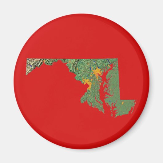 Maryland kaart magneet (Voorkant)