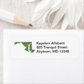Maryland Kaart Retour Adres Label (Insitu)
