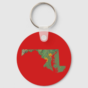 Maryland kaart Sleutelhanger