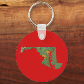 Maryland kaart Sleutelhanger (Voorkant)
