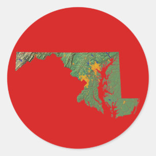 Maryland kaart Sticker