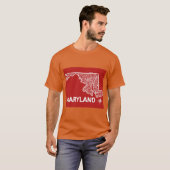 Maryland Kaart T-shirt (Voorkant volledig)
