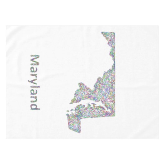 Maryland-kaart Tafelkleed (Voorkant (Horizontaal))