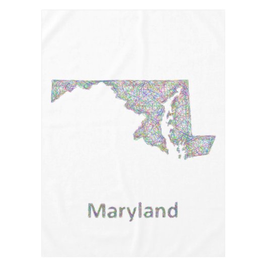 Maryland-kaart Tafelkleed (Voorkant)